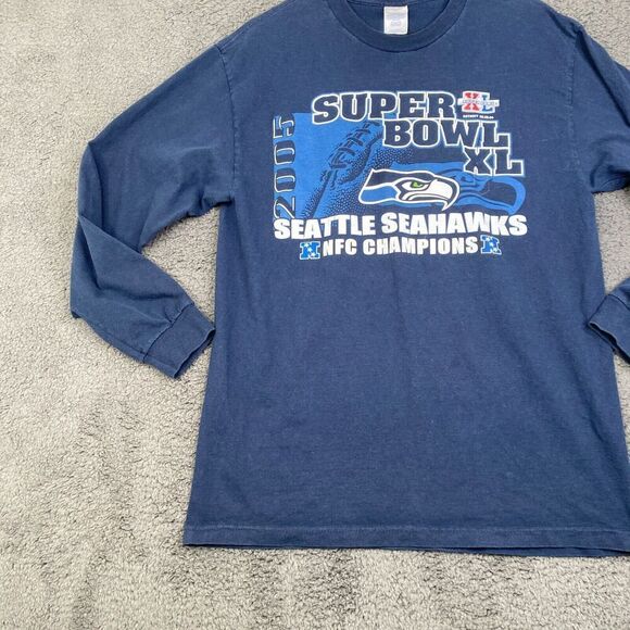 Seattle Seahawks 2005 NFC Conference Champions NFL Long Sleeve VTG Large - Picture 2 of 10